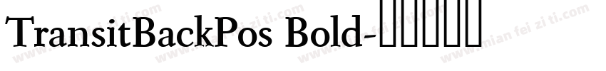 TransitBackPos Bold字体转换